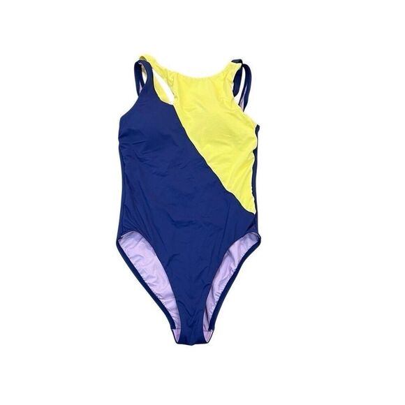 Anthropologie Seafolly In The Loop One Piece Blue Opal Swimsuit Size 4 - Picture 1 of 7